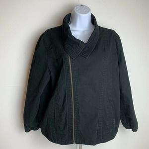 Hurley Full Zip Black Denim Jacket